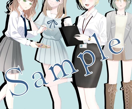 リーズナブルな値段で立ち絵を制作します 透明感のある塗りで立ち絵を制作します！ イメージ2