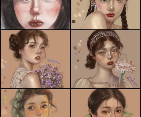 魅力的な似顔絵アイコンイラスト作成します お顔を出したいけど、写真は抵抗あり…って方におすすめ♪ イメージ1