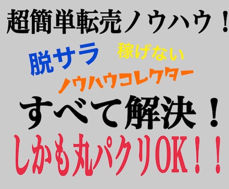 いたって簡単、それでいてシンプル！な転売を教えます 転売初心者、仕入商品悩み中の方も大丈夫！楽しく転売できます。 イメージ1