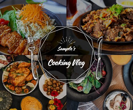 Canvaのサムネイルテンプレートを販売します CookingVlogに最適！編集可能！1280×720px イメージ2