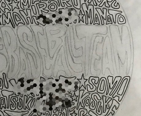 手描きオリジナル⭐︎お揃いキーホルダーお作りします チームやメンバーの名入りデザイン。記念やプレゼントにも！ イメージ2
