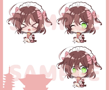 かわいいSD・ミニキャラのイラストを描きます SNSや商用利用可能のSD・ミニキャラのイラストを描きます イメージ2