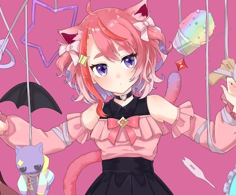 ネット活動に必要なイラストを制作します 高クオリティ！万人ウケ良し◎ご活動を応援します イメージ2