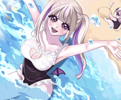 可愛くてキラキラしたイラストを作成いたします ♡商用利用可！あなただけの、特別なイラストを作成いたします♡ イメージ2