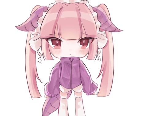 修正無制限！可愛い女の子や男の子のイラストかきます 大きいお目目が特徴のゆるふわイラスト制作します♩