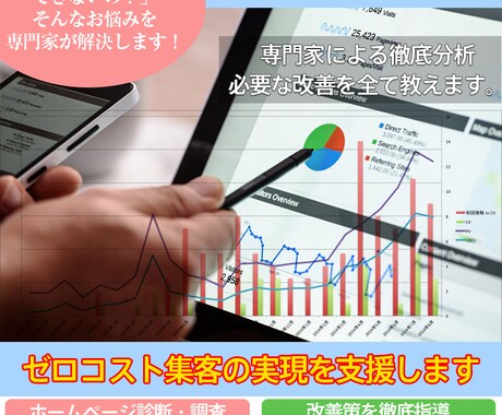 集客向上のためのホームページ診断をします どうすれば集客効果が高まるか診断・調査致します イメージ1