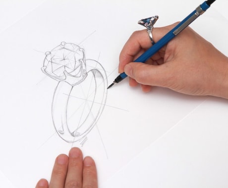商用利用　ジュエリーデザインスケッチ画お描きします シンプルなデザインでも魅力的に表現します！ イメージ1