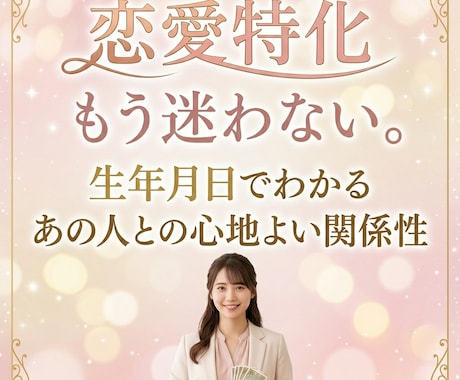 もう迷わない あの人との心地よい関係性をみます 恋愛特化｜人事19年のプロが占う「二人の取扱説明書」 イメージ1