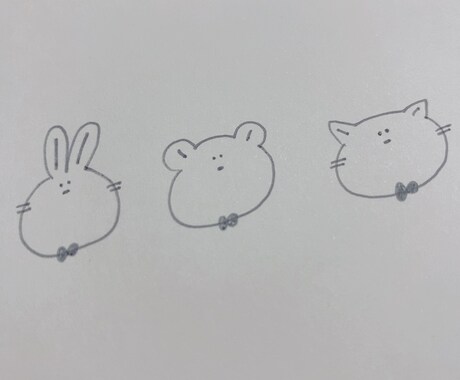 手描きイラストを描きます ゆるっとかわいいイラストを描いています！ イメージ1
