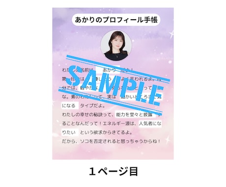 ボリューム満載！あなたの取扱説明書を作成します あなたの恋愛スタイルや人生のゴールなどをプロフィール手帳風に イメージ2
