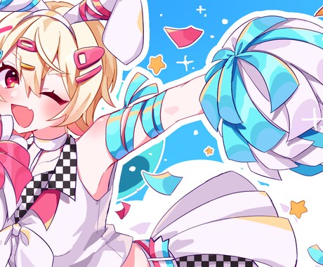 アイコン・サムネイル・立ち絵お描きします キラキラ・かわいいイラスト制作します！ イメージ1