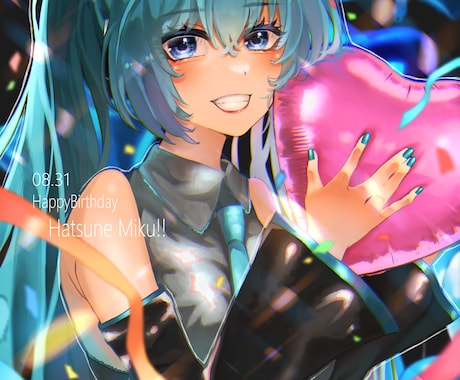 アイコン、サムネ、ボカロ曲1枚絵を作成します オリジナルキャラなど描きます私の絵が誰かにささりますように。 イメージ1