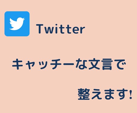 Twitterを整えます プロフィールアイコンとプロフィール文章を作成 イメージ1