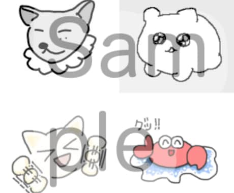 デジタルイラスト アイコン作成します デフォルメゆるかわSNSアイコンかきます イメージ2