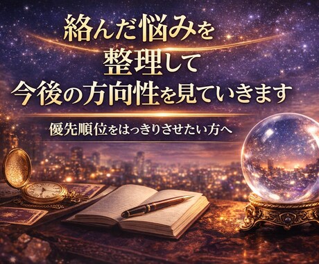 複雑な悩みを整理し方向性を見ていきます 絡んだ不安を分け、優先順位まで整理します イメージ1