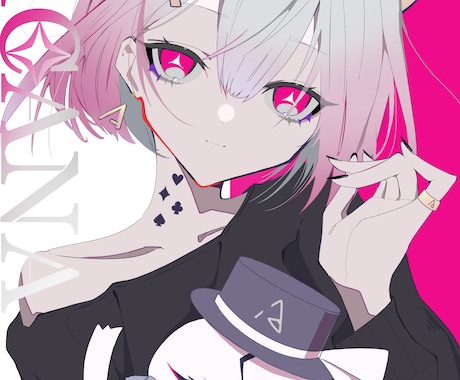 パキッと塗りでスタイリッシュなイラストを描きます こちらは1枚絵/サムネ/立ち絵などご希望通りに制作致します。 イメージ1