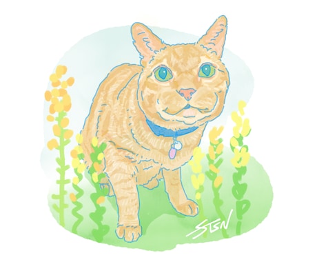 可愛いペットの似顔絵を制作します イメージ1