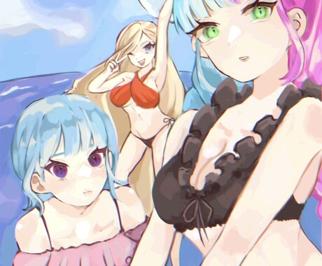 厚塗りのイラスト依頼承ります 誕生日プレゼントや挿絵、プレゼント企画などにも…! イメージ1