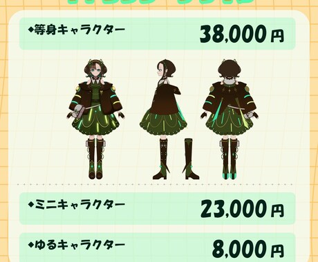 キャラクターデザインから衣装デザインまで描きます かわいいデザインや個性的なデザインまで幅広く対応いたします! イメージ2