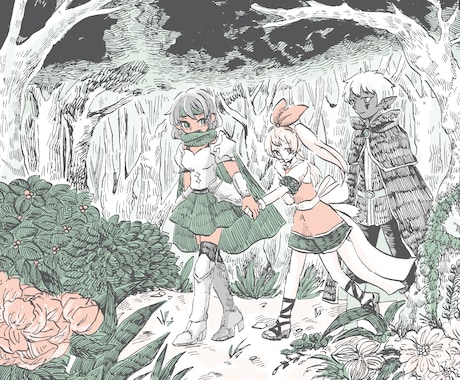 アナログの雰囲気が残る背景付きイラストます フルカラーで背景付きイラストを描きます。 イメージ2