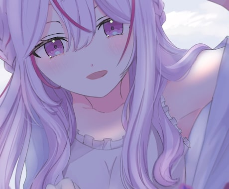 アニメ塗りふわっとやわらかいイラスト作成します 歌ってみたイラスト　アイコン　ヘッダーなどにどうぞ‼︎ イメージ1