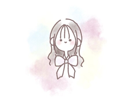 ふわっとしたイラスト(女の子)を描きます イメージ1