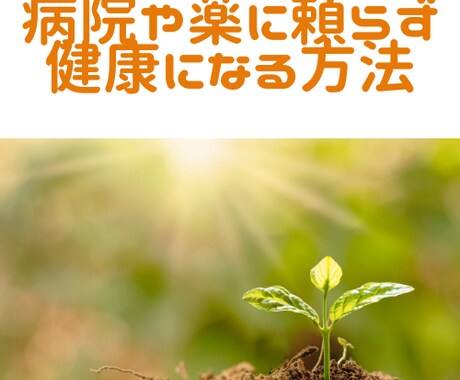 病院や薬に頼らず健康になる方法お教え致します 自然にも環境にも優しく、どなたにでも簡単にできます。 イメージ1