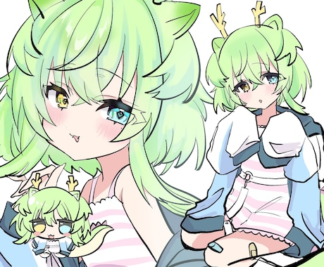 アイコンや1枚イラスト描きます でSNS等に使うアイコンや壁紙向けの1枚絵を描かせて頂きます イメージ2