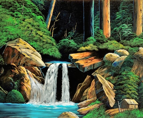 滝をせき止めた大岩・・・滝の音だけが響きます 癒しの景色・・・滝の音だけが響く。山・滝・・・の和みに最適。 イメージ1