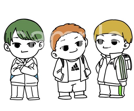 最短は当日納期です！シンプルなちびキャラ描きます 動画内やアイコン、スタンプに使えるシンプルなちびキャラです イメージ2