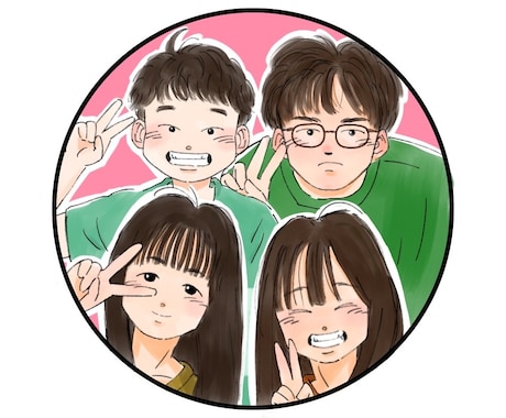 似顔絵アイコンイラストを描きます SNS等のアイコンにおすすめです。 イメージ1