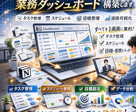 7.個人向け業務ダッシュボード構築します あなた専用設計！考えなくても回る管理環境！ イメージ1