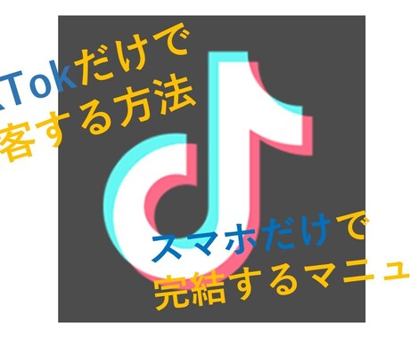 TikTokで集客する方法を教えます ブルーオーシャンの代名詞TikTok イメージ1
