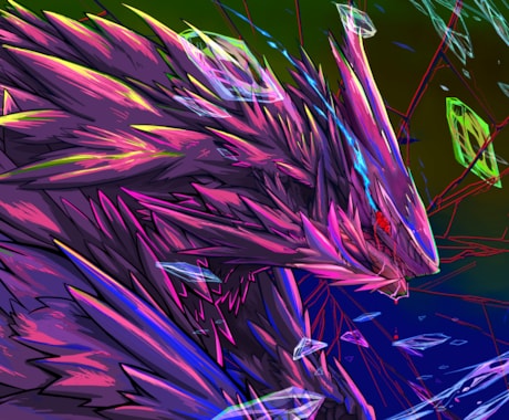 主にモンスターや人外のイラストを描きます モンスターや人外が得意です、簡単な差分やLive 2D可。 イメージ1
