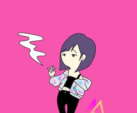 喫煙者歓喜！ヤニカスアイコン描きます 写真に似せてたばこを吸ってるミニキャライラストを描きます イメージ2