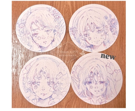 誕生日花の女の子のミニイラスト描きます 透明水彩のアナログイラストを制作しております! イメージ1