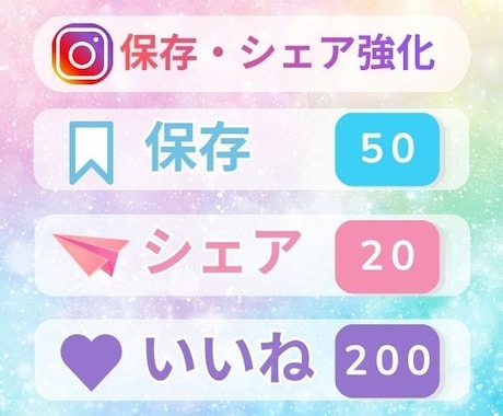 保存50・シェア20・いいね200強化します ✨Instagram投稿を日本人中心で自然に伸ばします✨ イメージ2