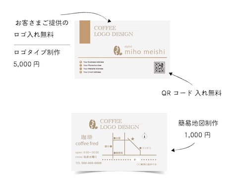 業種を問わず、伝わる名刺を制作いたします 個人事業主・店舗・企業まで。印刷もサポートいたします。 イメージ1
