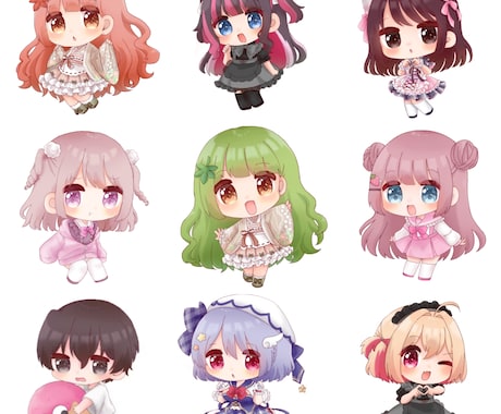 商用利用OK!ミニキャラ描きます きゅるきゅるもちもちなSDキャラが欲しい方必見！！ イメージ2