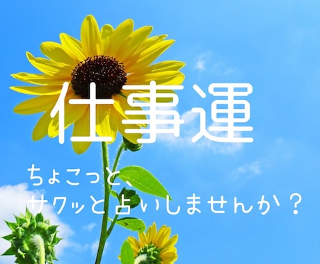 仕事運⭐️全体運占います 「ちょこっと、サクッと占いしませんか？」