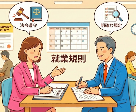 現役社労士が「会社を守る」就業規則を策定します 初めての雇用も安心！労務トラブルを未然に防ぐ守りの盾を構築 イメージ1