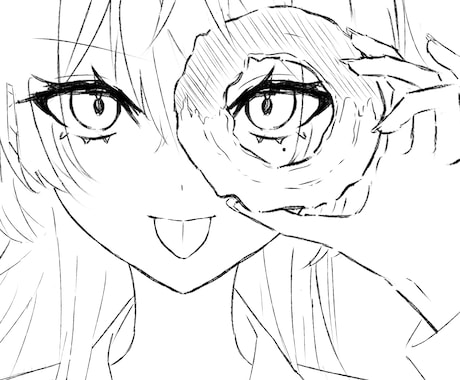 親しみやすいラフなイラストをモノクロで描きます イメージ1