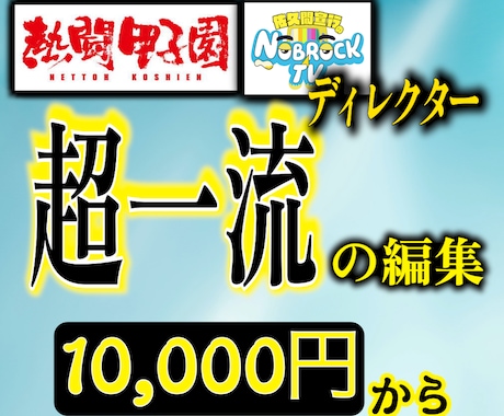 元TV局員がハイクオリティの動画を編集します 「熱闘甲子園」の元ディレクターが人の心を動かす映像をお届け イメージ1