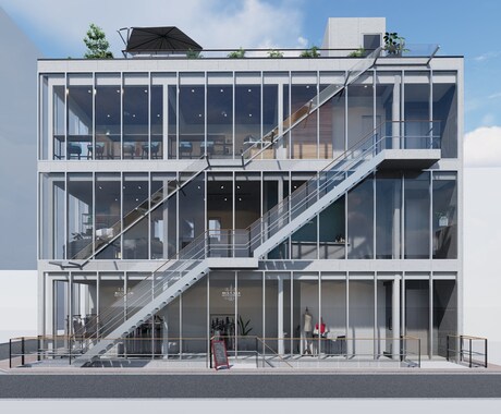 マンション・店舗・施設の建築CGパースを承ります 戸建以外の建築CGパースの作成を承ります イメージ2