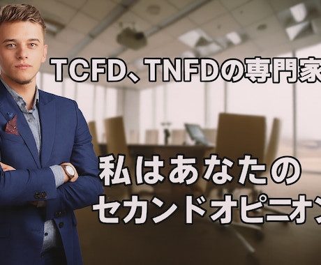TCFD・TNFD対応の事前相談に対応します コンサルとの高額契約前の賢い判断を安価にサポートします イメージ1