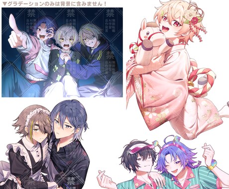 素敵なイラスト制作いたします 元ゲーム会社のイラストレーターがイラストを制作します♪ イメージ2