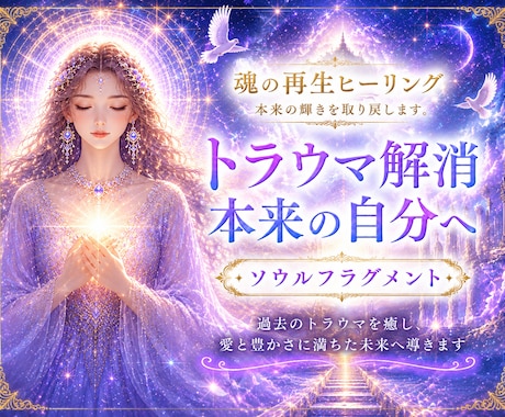 魂の再生ヒーリング✴︎本来の輝きを取り戻します 過去のトラウマを癒し、愛と豊かさに満ちた未来へ導きます イメージ1