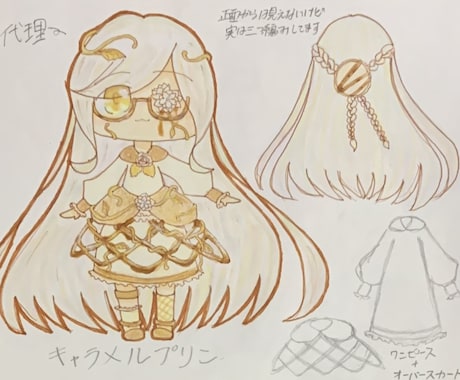 可愛いお洋服のデザインを描きます 貴方のオリジナルキャラクターに似合うロリータ衣装デザイン イメージ2