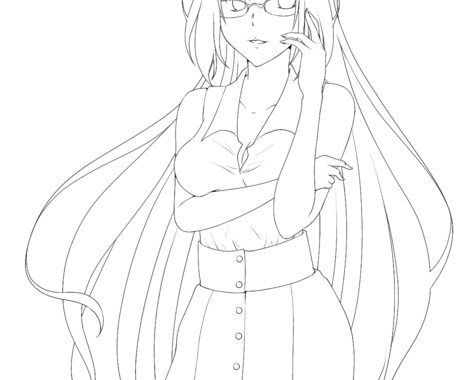 あなたの代わりにそのキャラ線画します イメージ1