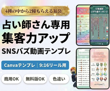 福袋！12タイプ別診断バズ動画テンプレを送ります リールテンプレの決定版！保存率爆上げ2種テンプレ配布 イメージ1